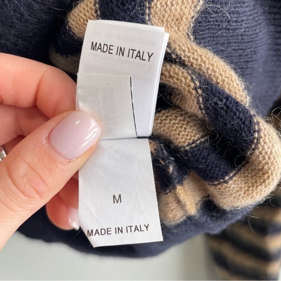 Brunello Cucinelli Striped Mohair, Virgin Wool and Cashmere Sweater with Monili - Picture 14 of 16